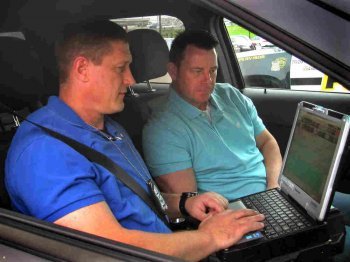 Officers Ned Bandoske (left) and Ernest Stevens are part of San Antonio's mental health squad — a six-person unit that answers the frequent emergency calls where mental illness may play a role.