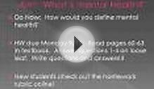 Aim: What is mental Health?