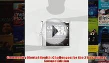 Download PDF Community Mental Health Challenges for the 21st