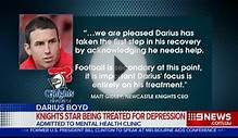 Footballer Darius Boyd admitted to mental health clinic