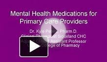 Mental Health Medications for Primary Care Providers